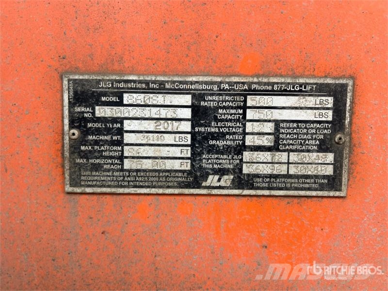 JLG 860SJ 4WD Diesel Telescopic Boom Lift Teleskopiskie pacēlāji