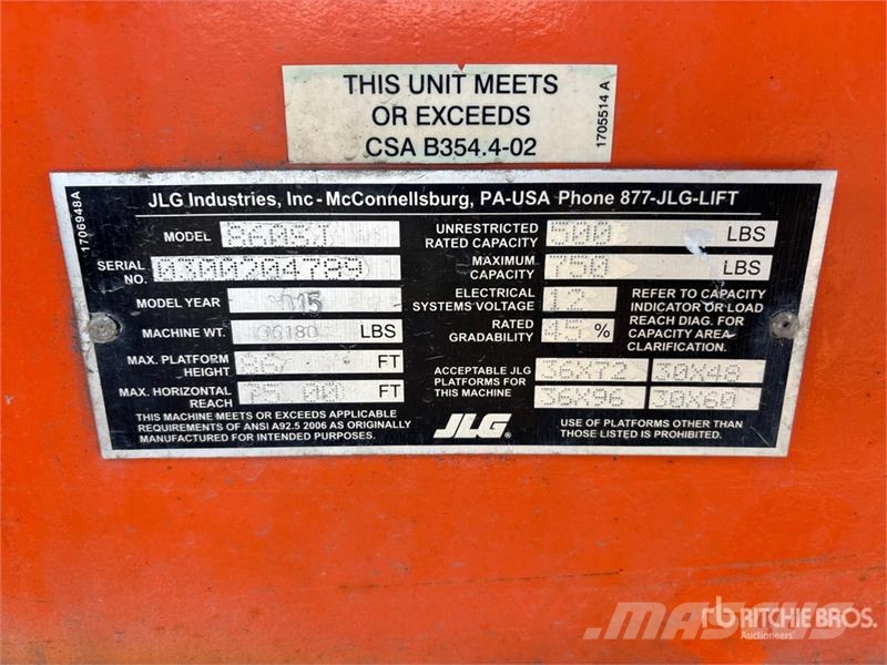 JLG 860SJ 4WD Diesel Telescopic Boom Lift Telescopic boom lifts