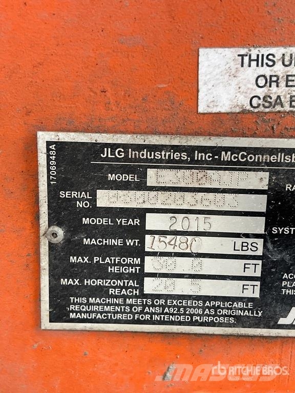 JLG E300AJP Electric Articulating Boom Lift Iseliikuvad poomtõstukid