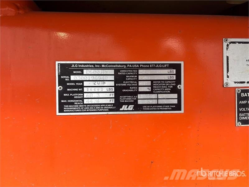 JLG E600JP 4WD Electric Articulating Boom Lift Kĺbové plošiny