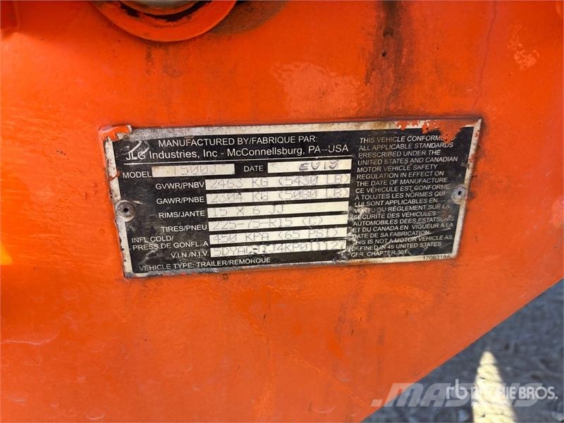 JLG T500J Towable Lift Pacēlājplatformas - piekabes