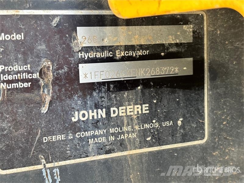 John Deere 26G Mini excavators < 7t (Mini diggers)