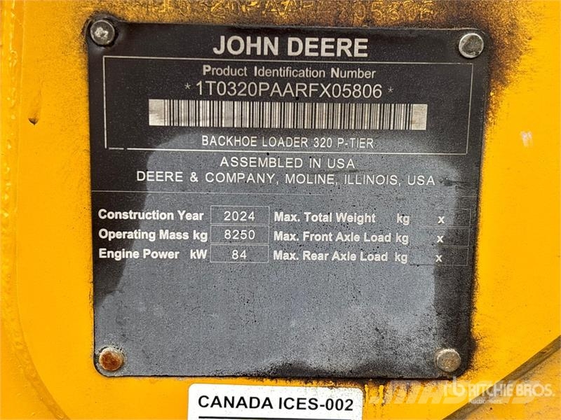 John Deere 320 P-Tier 4x4 Backhoe Loader لوادر ذات جرافات عكسية