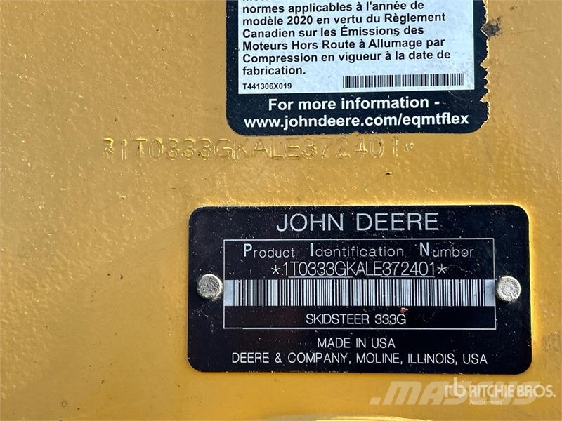 John Deere 333G Krautuvai su šoniniu pasukimu