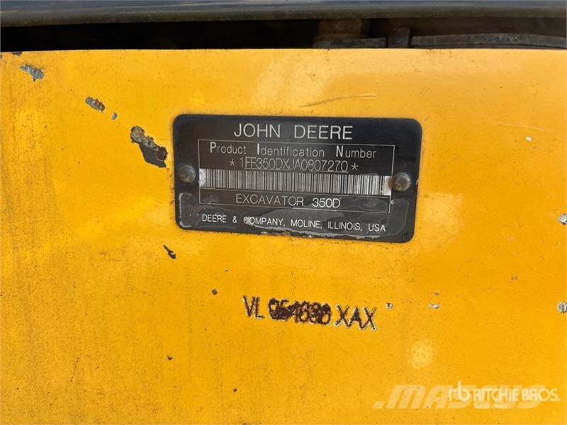 John Deere 350D LC Tracked Excavator Kāpurķēžu ekskavatori