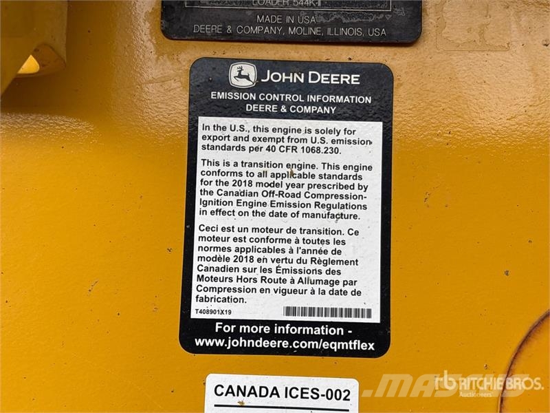 John Deere 544K Series II Wheel Loader لوادر بعجل