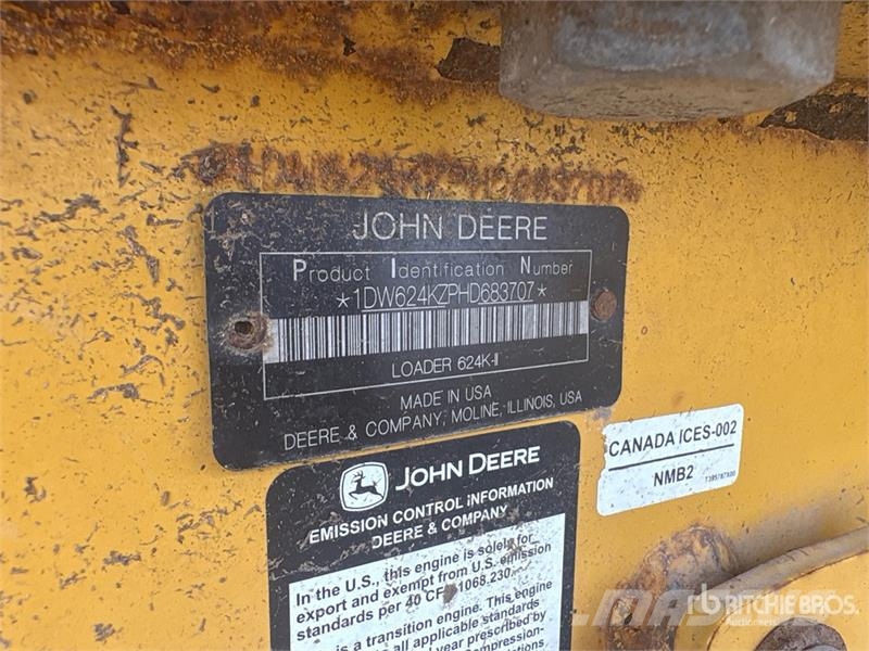 John Deere 624K Kolesni nakladalci