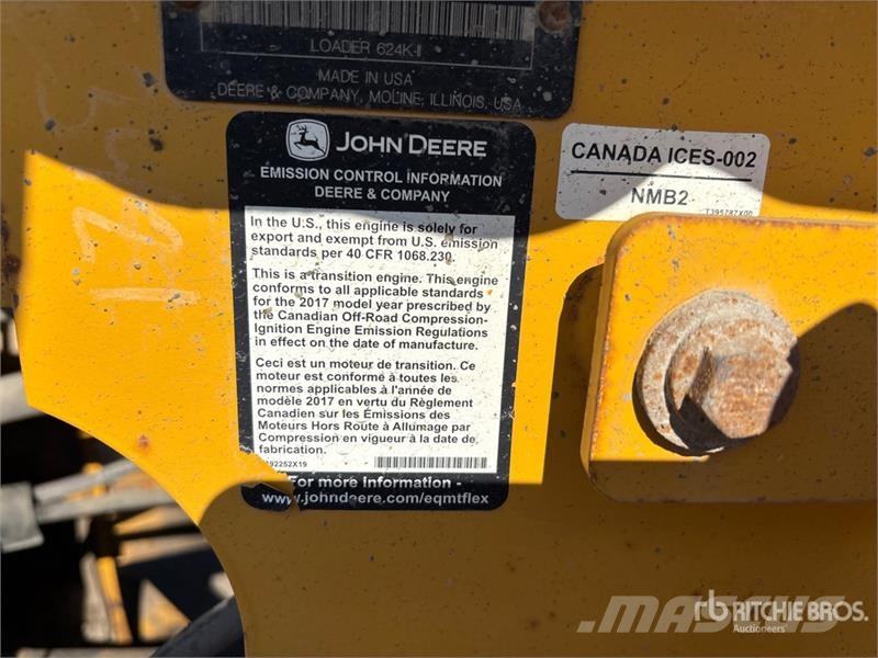 John Deere 624K Iekrāvēji uz riteņiem