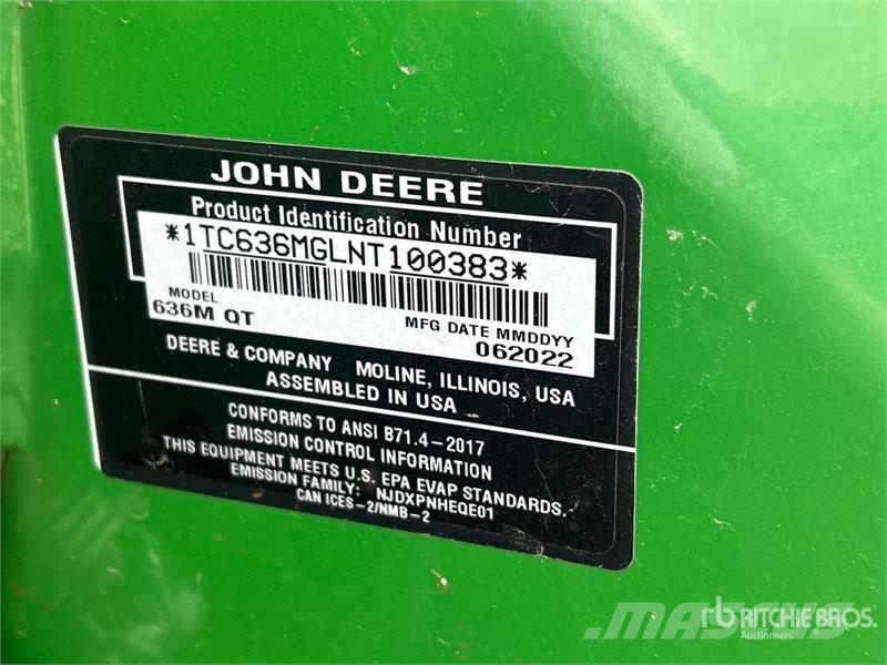 John Deere 636M QT Stand-On Lawn Mower Riding mowers