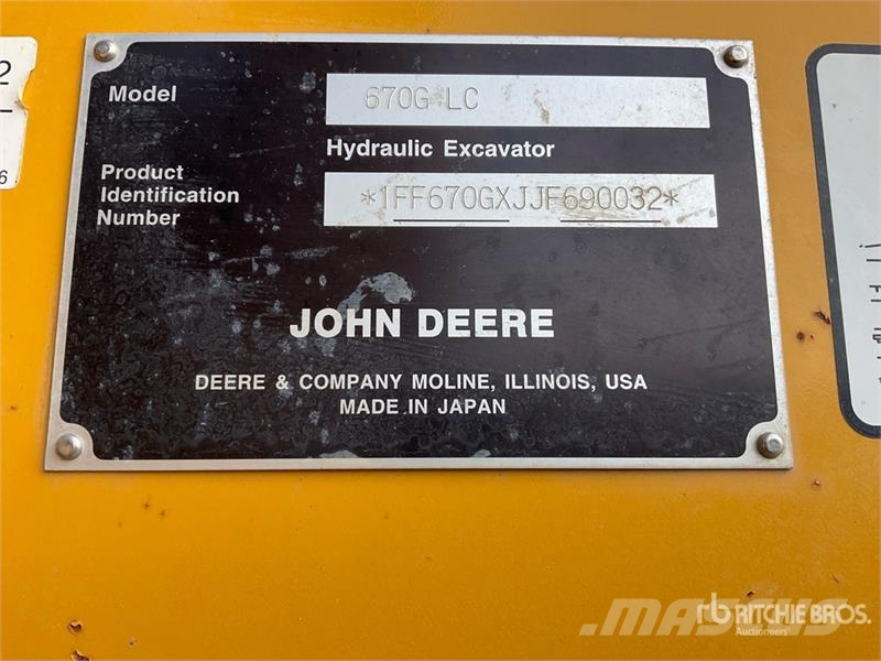 John Deere 670G LC Tracked Excavator Bageri gusjeničari