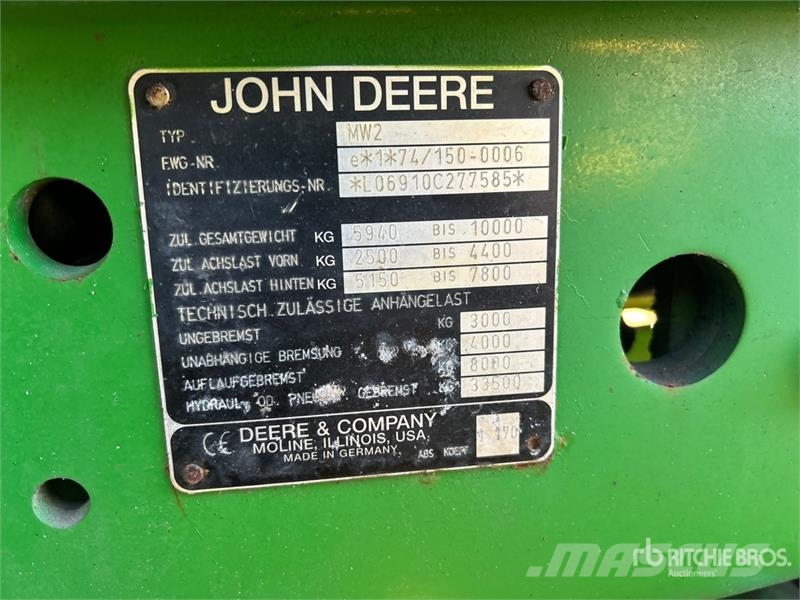 John Deere 6910 4WD Tractor Tracteur