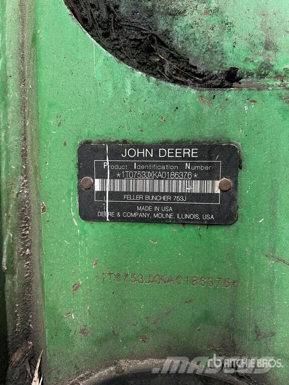 John Deere 753J Track Feller Buncher Zaru savācēji