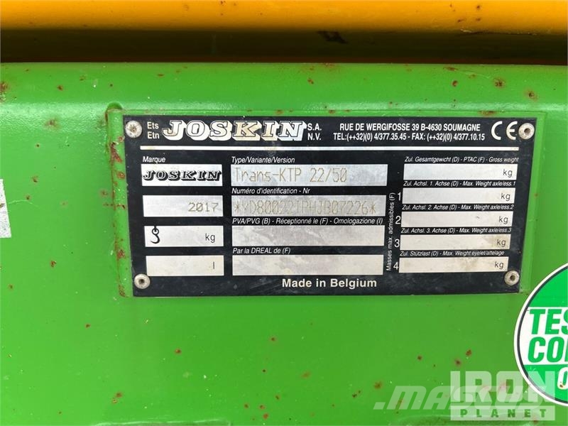 Joskin Trans-KTP 22/50 T/A Off-Road End Dump Trailer Вантажівки / спеціальні