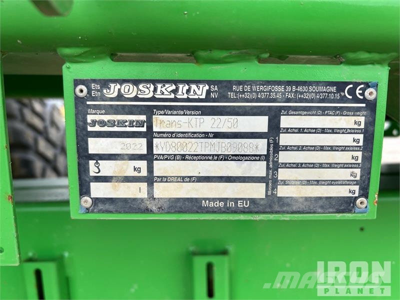 Joskin Trans-KTP 22/50 T/A Off-Road End Dump Trailer Вантажівки / спеціальні