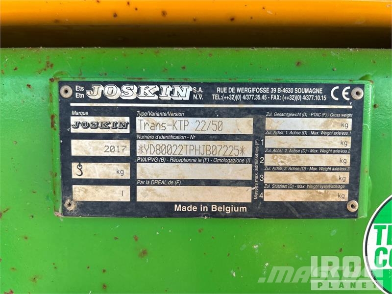 Joskin Trans-KTP 22/50 T/A Off-Road End Dump Trailer Вантажівки / спеціальні