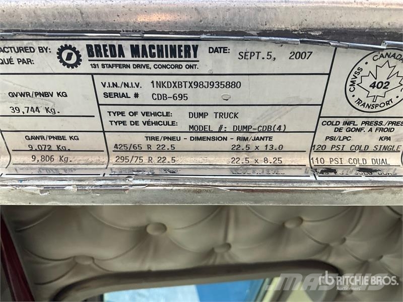 Kenworth T800 Kiper tovornjaki