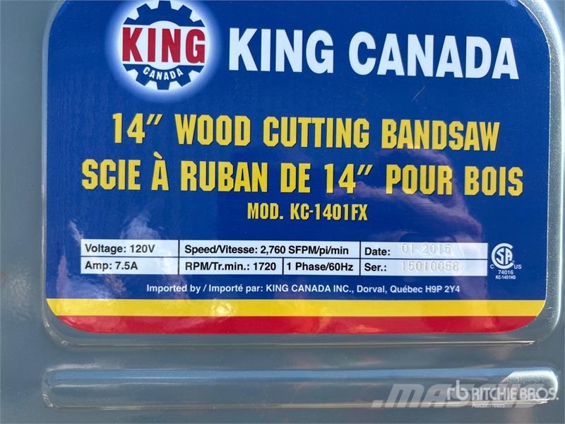 King Canada KC-1401FX Band Saw معدات البناء - غير ذلك