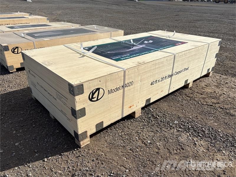KJ K4020 20 ft x 40 ft Carport (Unused) Estruturas de aço