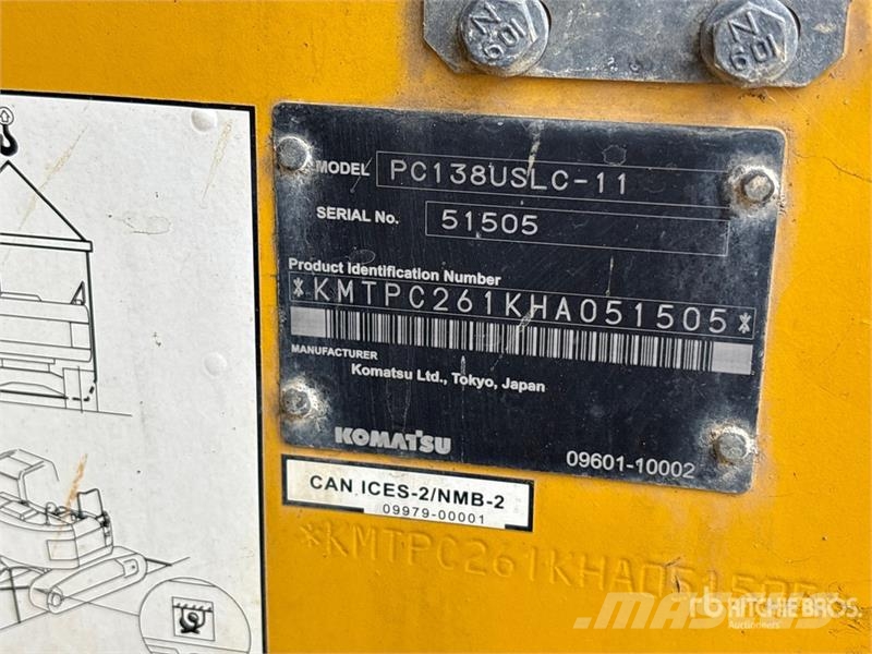 Komatsu PC138USLC-11 Tracked Excavator Beltegraver