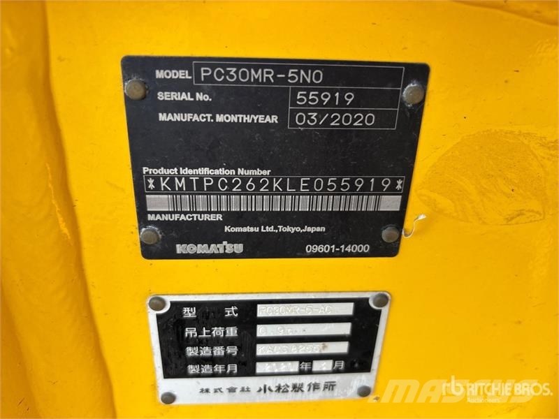 Komatsu PC30MR-5NO Mini Excavator Mini Escavadoras <7t