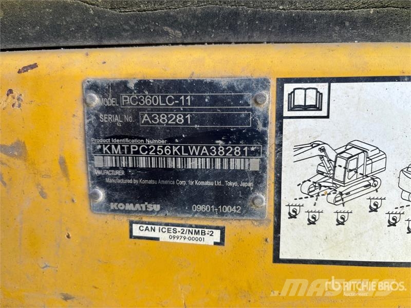 Komatsu PC360LC-11 Tracked Excavator Vikšriniai ekskavatoriai