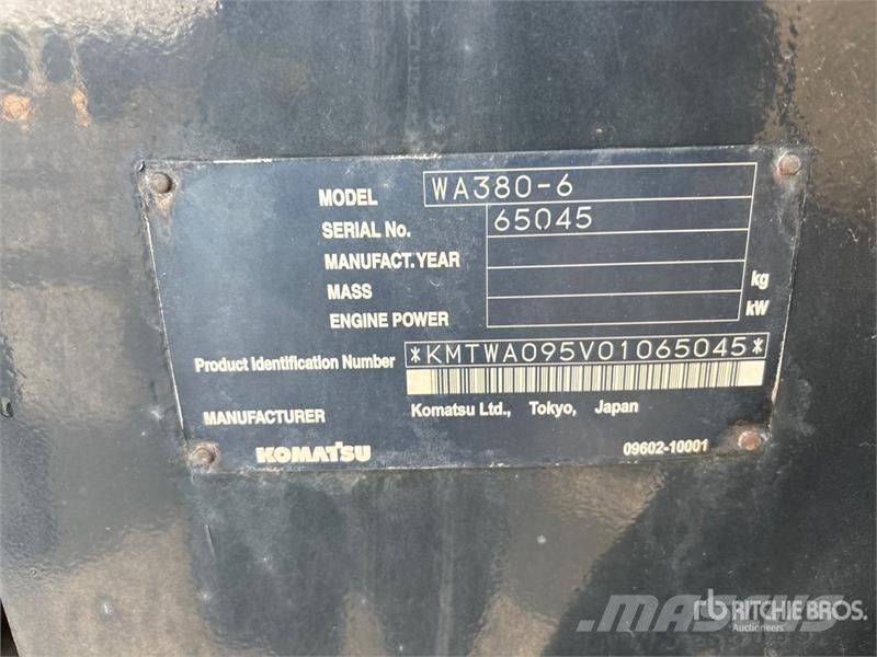 Komatsu WA380-6 Wheel Loader Utovarivači na kotačima