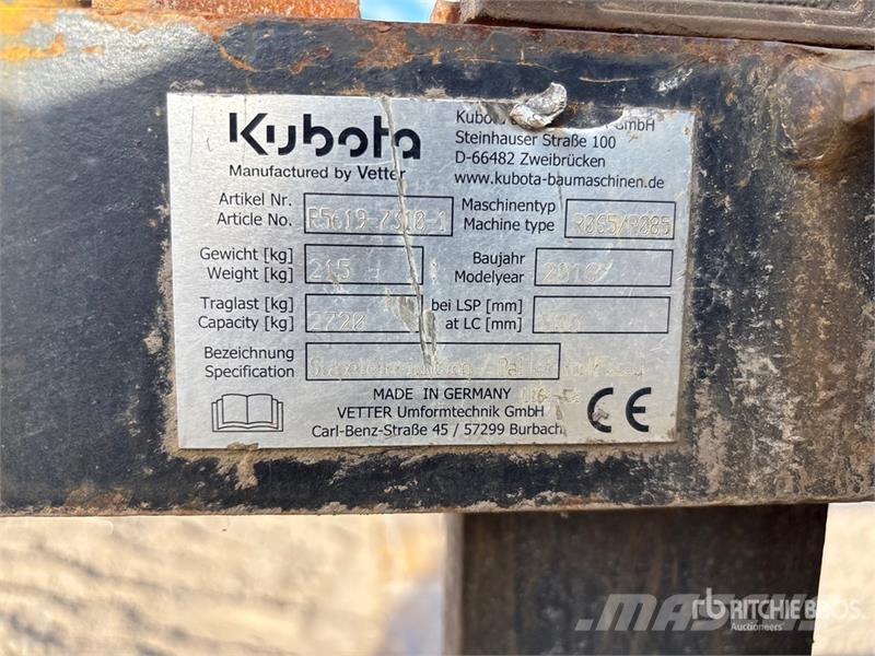 Kubota 47 in Wheel Loader Forks Fourche