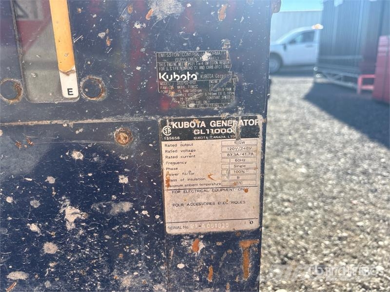 Kubota GL11000 Portable Generator Set Other Generators