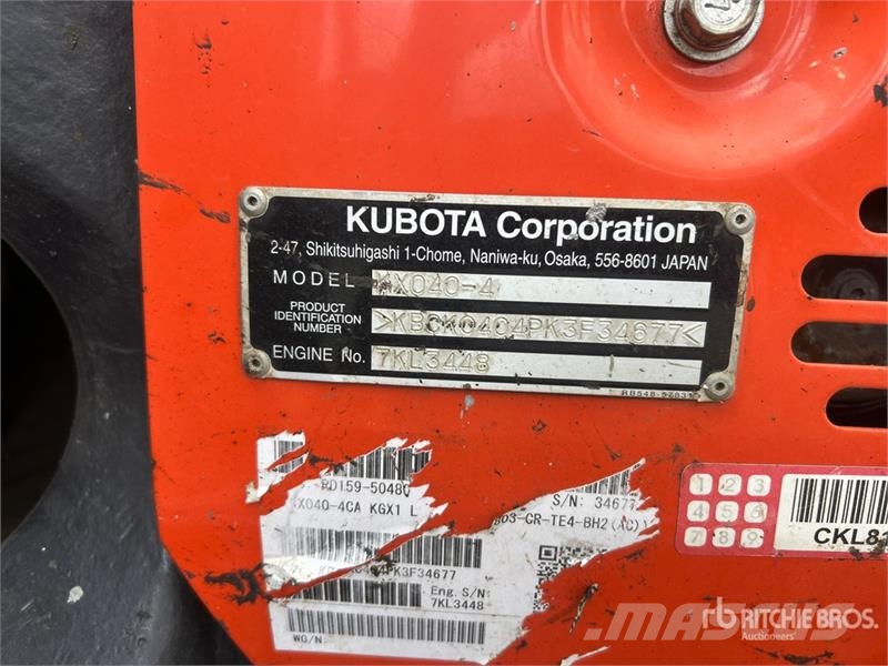 Kubota KX040-4 حفارات صغيرة أقل من 7 طن (حفارات صغيرة)