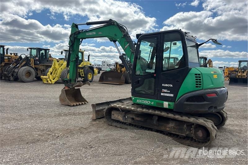 Kubota KX080-4 Tracked Excavator Rupsgraafmachines