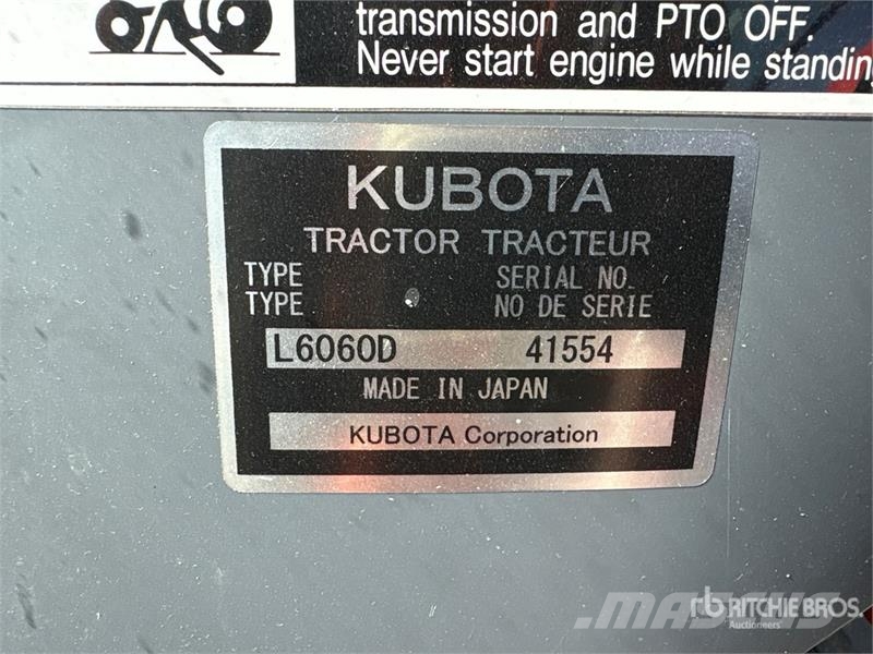 Kubota L6060D 4WD Utility Tractor جرارات مدمجة