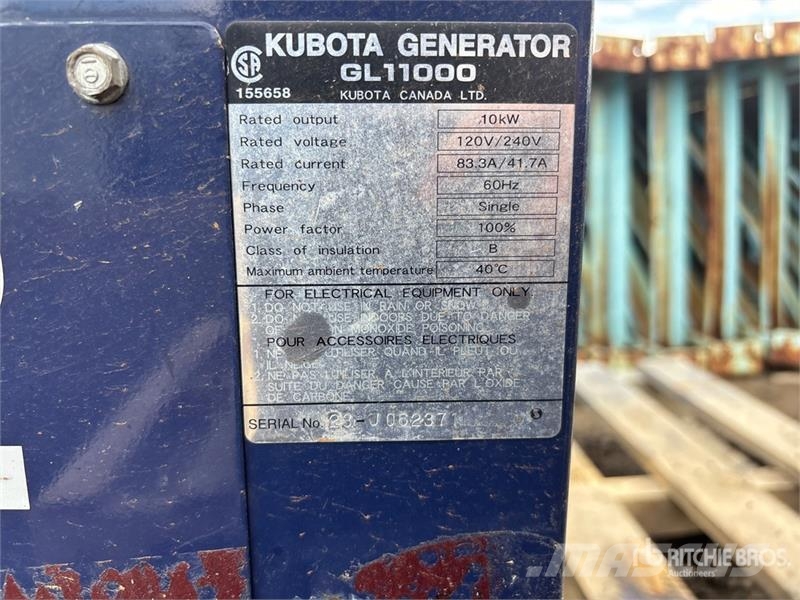Kubota Lowboy II 10 kW Generator Set Дизельні генератори