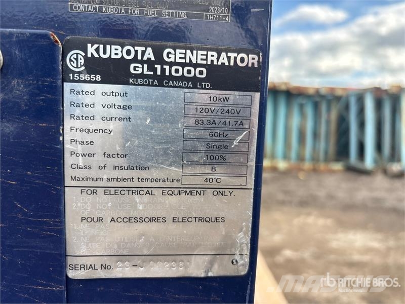 Kubota Lowboy II 10 kW Skid-Mounted Generator Set Дизельні генератори