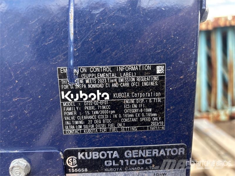 Kubota Lowboy II 10 kW Generator Set Дизельні генератори