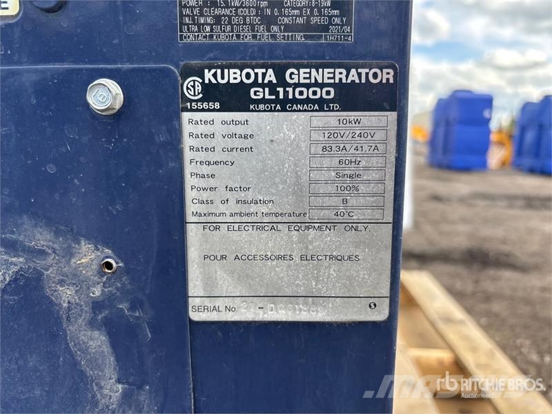 Kubota Lowboy II 10 kW Generator Set Дизельні генератори