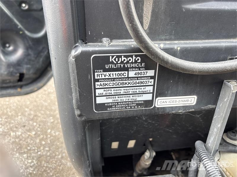 Kubota RTV-X1100C 4x4 Utility Vehicle Pomoćni strojevi