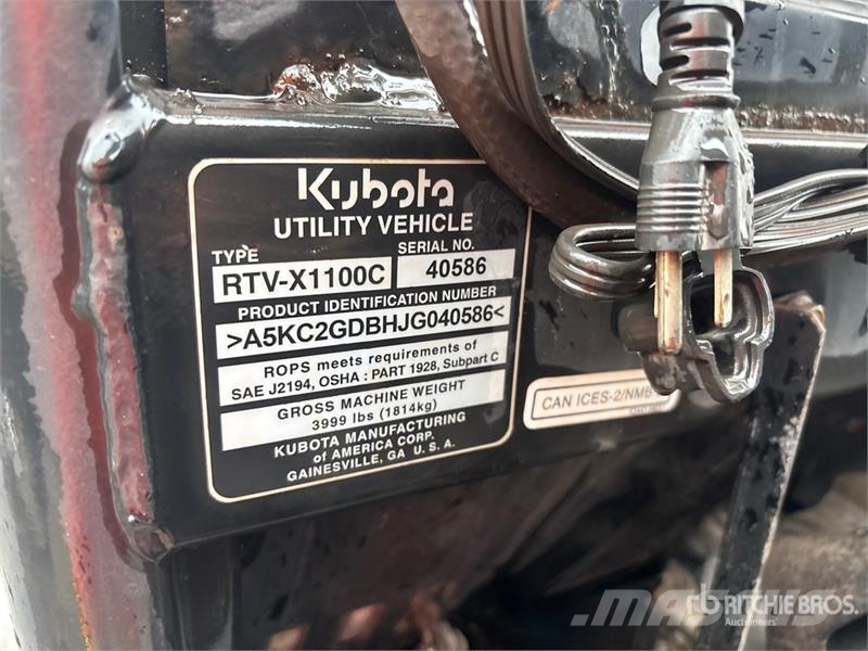 Kubota RTV-X1100C Utility Vehicle Utility machines