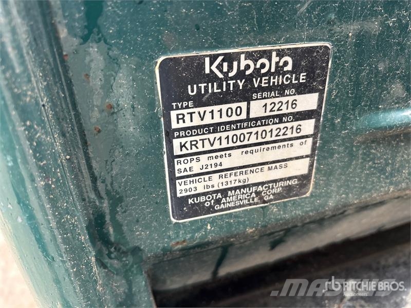 Kubota RTV1100 Utility machines