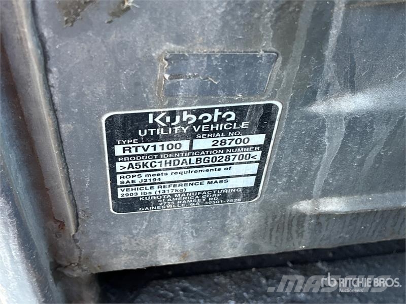 Kubota RTV1100 ماكينات منفعة عامة