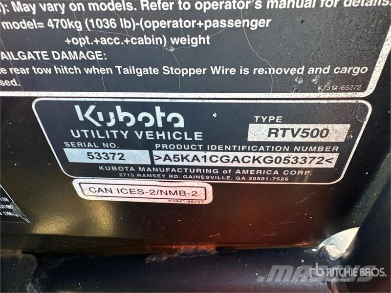 Kubota RTV500 Arbeitsfahrzeuge