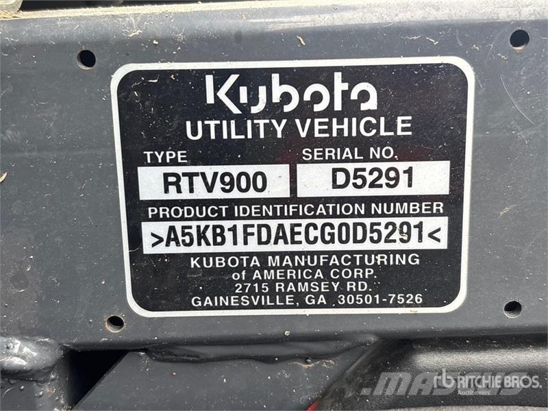 Kubota RTV900 Pomožni stroji