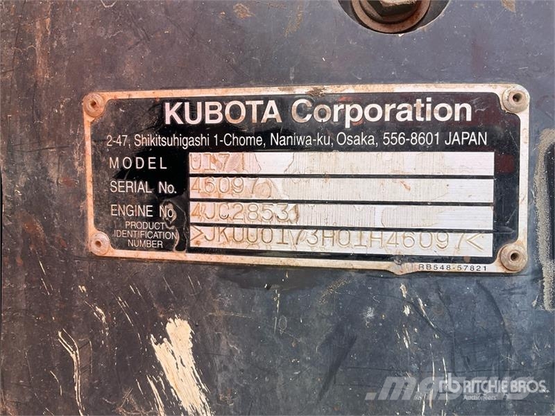 Kubota U17 Mini bagri <7t