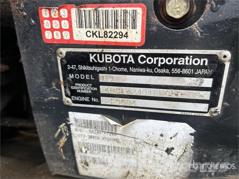 Kubota U17 Мини-экскаваторы