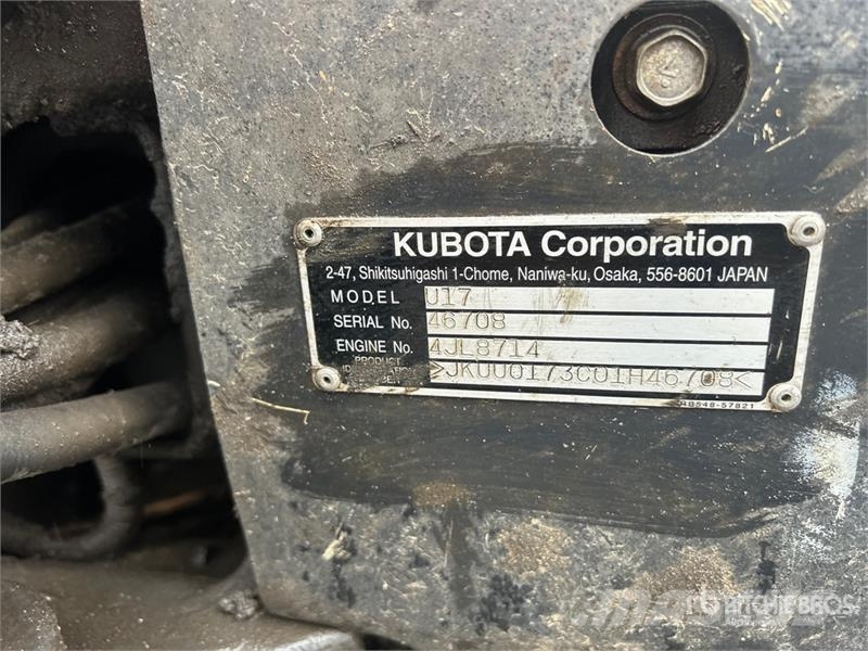 Kubota U17 Мини-экскаваторы
