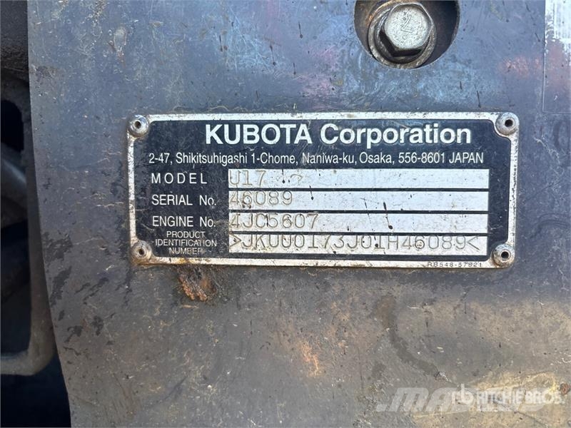 Kubota U17VR1 Mini Excavator Minibagger < 7t