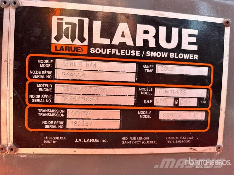 Larue 7060 Snow Blower Εκτοξευτές χιονιού