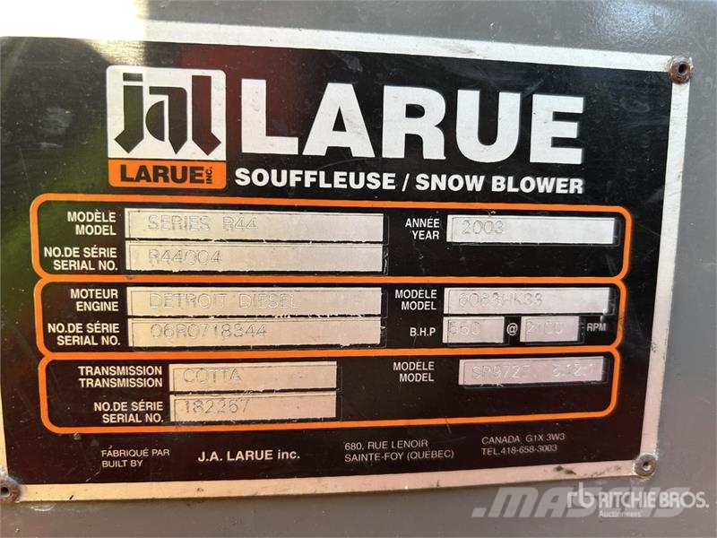 Larue 7060 Snow Blower 掃雪機