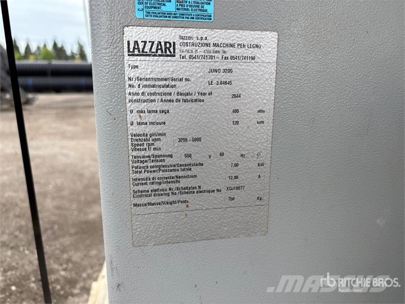 Lazzari Juno 3200 Panel Saw Drugi deli