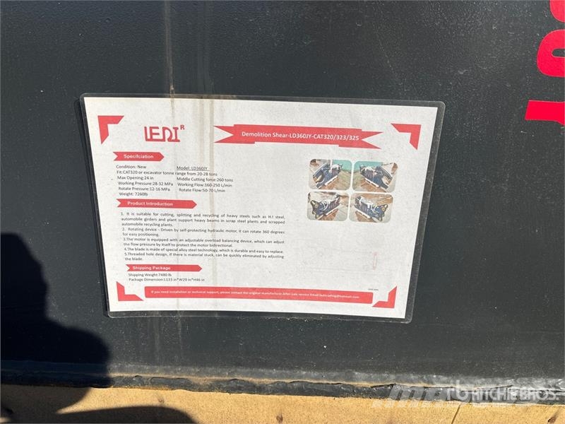  LEDI DG360JY-2H90-410-580 24 in Rotating Demolitio Shears