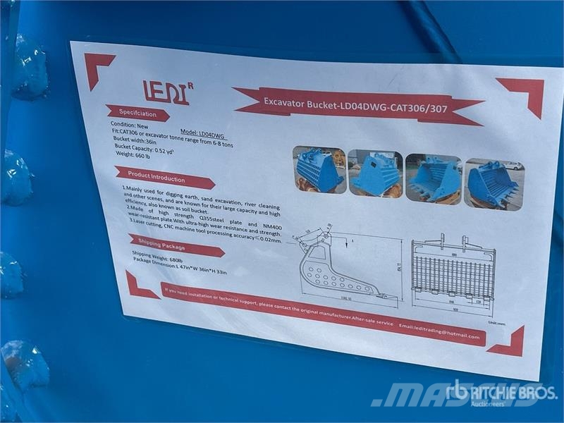 LEDI LD04DWG 36 in Skeleton Excavator Bucket (Unus Kanalak